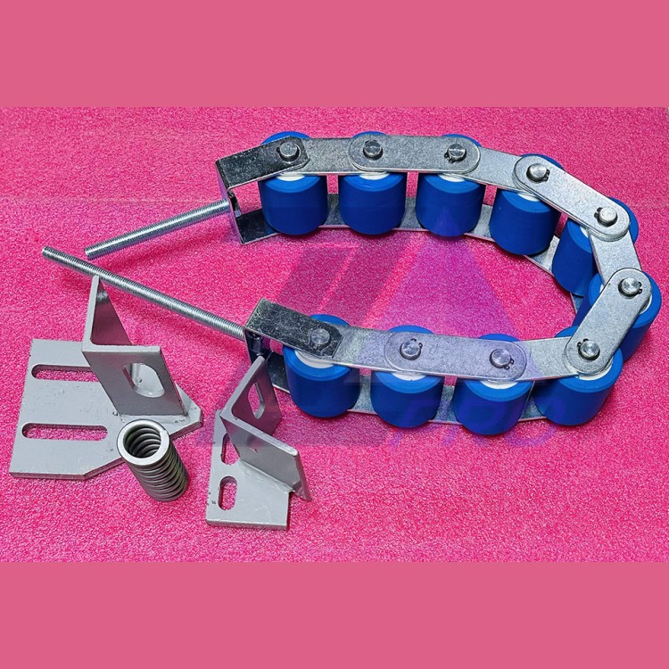 Цепь прижимная поручня эскалатора XO-508 10 роликов с пружиной и кронштейнами Xizi Otis