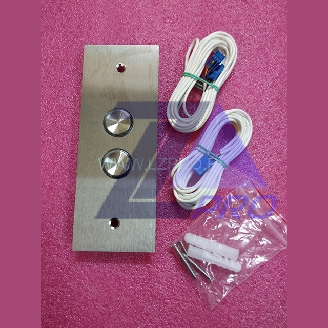 Пост вызова двухкнопочный ( подсветка красный-белый ореол) шлифованный плоский ZAA23500X4 Otis