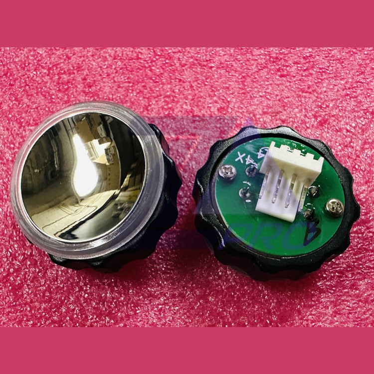 Кнопка BR27B (с круговой синей подсветкой, полированная, разъем AMP) XAA323CY5C XIZI Otis