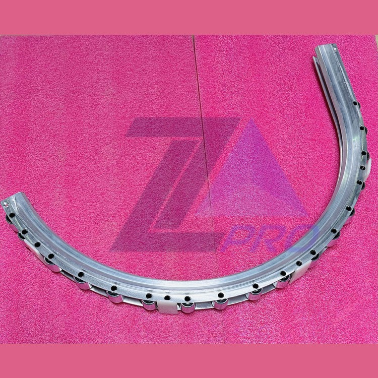 Основа алюминиевая огибающего участка в сборе с роликами 17шт 506NCE 606NCT DAA2000NP2 Otis